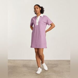 Everlane Organic Cotton Lilac Purple Polo Short Sleeve Dress Size Medium
